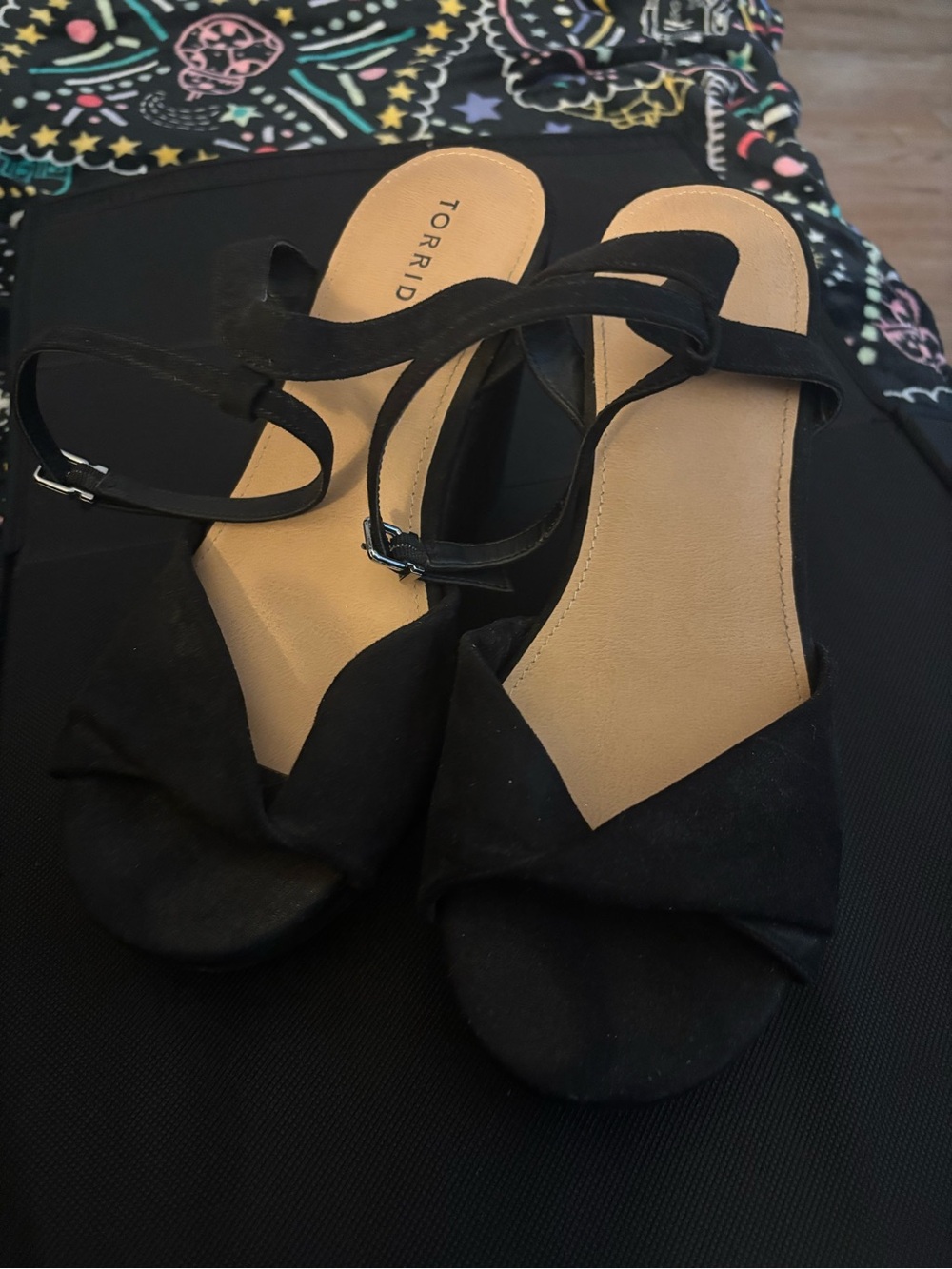 torrid Black Open-Toe Slingback Sandals with High/Midi Block Heel
